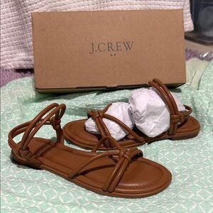 J.Crew Brown Strappy Sandals